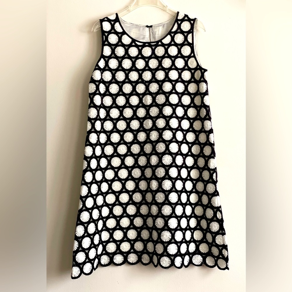 70’s Black and White A-Line Dress